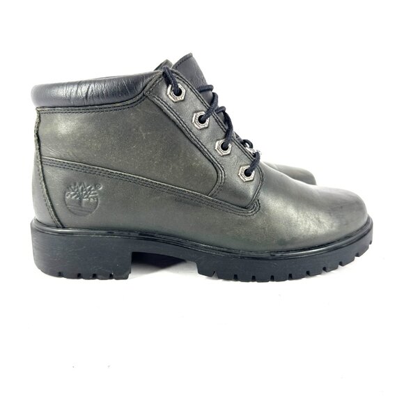 Timberland Women’s 6.5M Dark Green Leather Chukka Boots Rugged Lace-Up - Picture 3 of 11